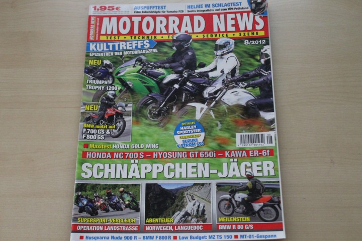Deckblatt Motorrad News (08/2012)